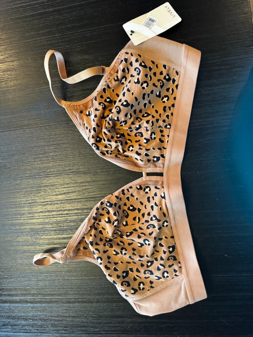 LIVELY Busty Bralette Size 3 Leopard Animal Print NWT Nordstrom
